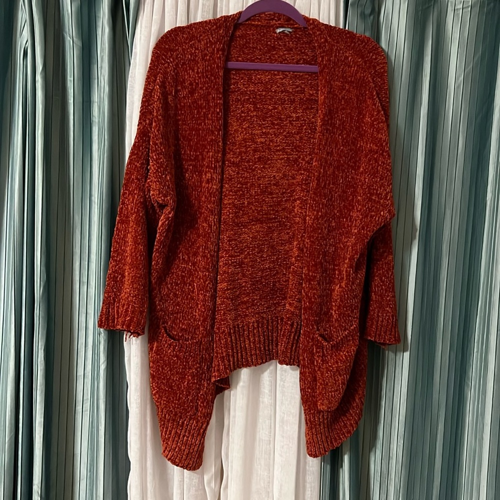 Charlotte Russe Soft Knit Cardigan 3/4 Sleeve and Pocket Details | Size S